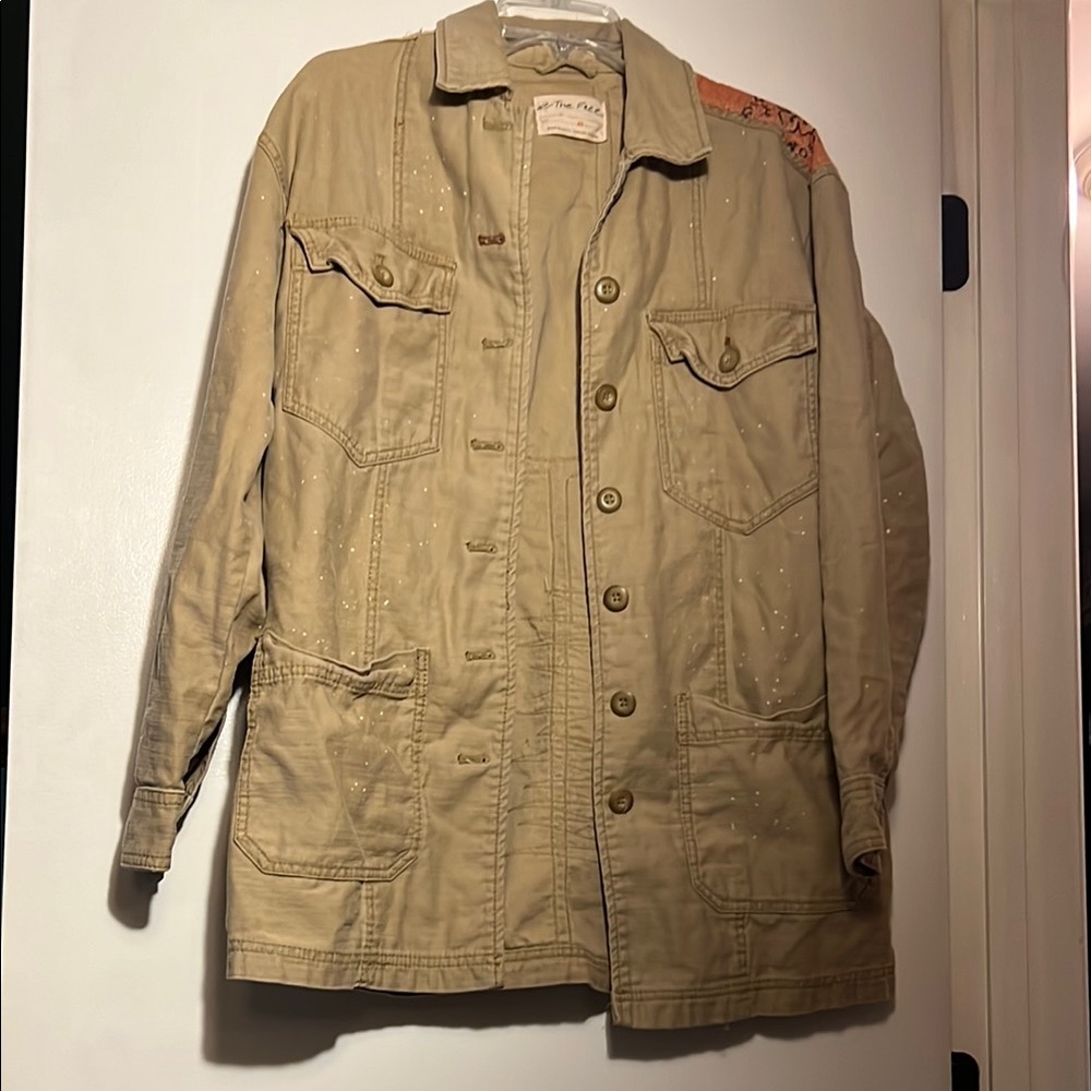 Free People We the Free Swept Up Bandana Shirt Jacket - Picture 3 of 11